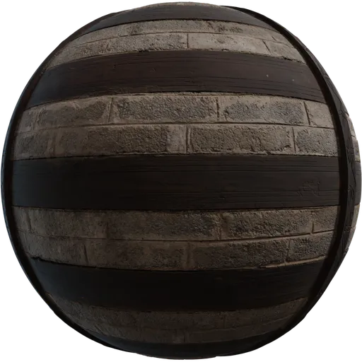 Wood Inlaid Concrete Wall