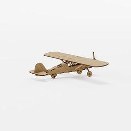 "Get the best 3D model of Aeronca L-3 Wooden Airplane for Blender 3D. This laser-cut CNC wooden airplane model features dismantlable pieces and is perfect for art enthusiasts and kids. Download now from BlenderKit's art category."