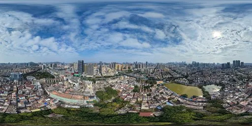 Daytime HDRI of urban buildings