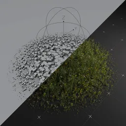 Proximity Grass Scatter (Geometry Nodes)