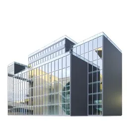 Building Modern Glass Flat Facade