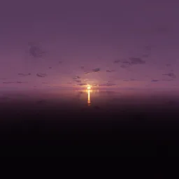 Large Sun Cloudy Sunset