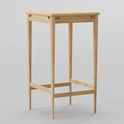 Joanna Modern Square Wooden Barstool