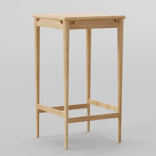 Joanna Modern Square Wooden Barstool