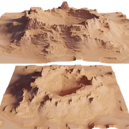 Terrain Sandstone Crater