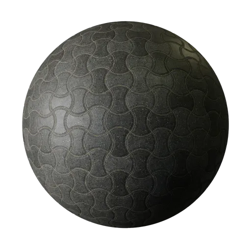 Dark pavement tiles