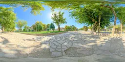 HDRi Shaded Park Walkway