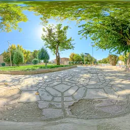 HDRi Shaded Park Walkway