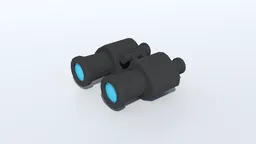 Low Poly Cartoon Binoculars