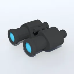 Low Poly Cartoon Binoculars