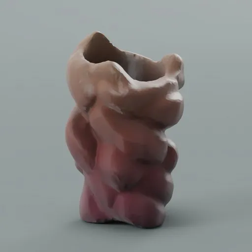 Stylized cliff vase