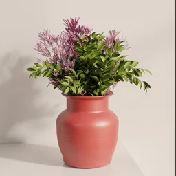 Pink Wild Blossom Ceramic Vase
