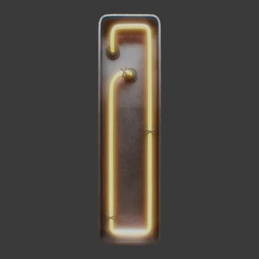 Neon Letter I