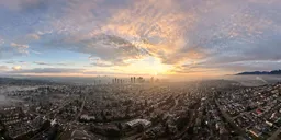 Cityscape dramatic Sunset Clouds
