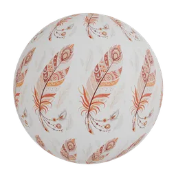 Bohemian style feathers wallpaper