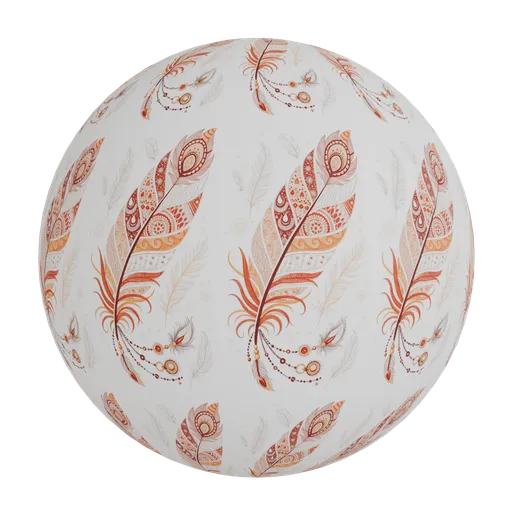 Bohemian style feathers wallpaper
