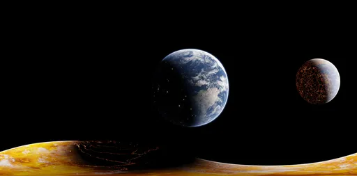 Realistic Earth Planet From Space