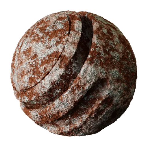 Highly detailed Rusty Metal 01 PBR material for 3D rendering in Blender, easy to configure with a single-node setup.