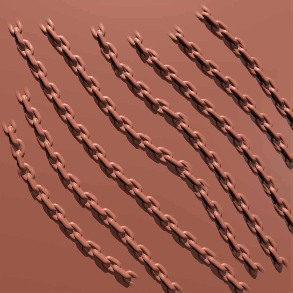 Directional Chain Brush industrial brushes BlenderKit