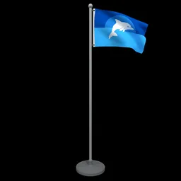 Animated Dolphin Flag