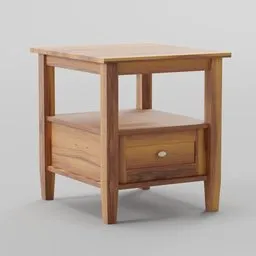 "Discover the Lark Manor Nortonville End Table, a beautifully crafted wooden hall table with a convenient drawer. Perfectly sized at 45x50x50, this BlenderKit 3D model features Asian-inspired design elements and is ideal for creating a variety of still images and product shots."