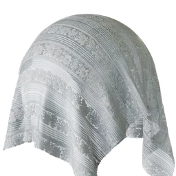 White lace with floral pattern