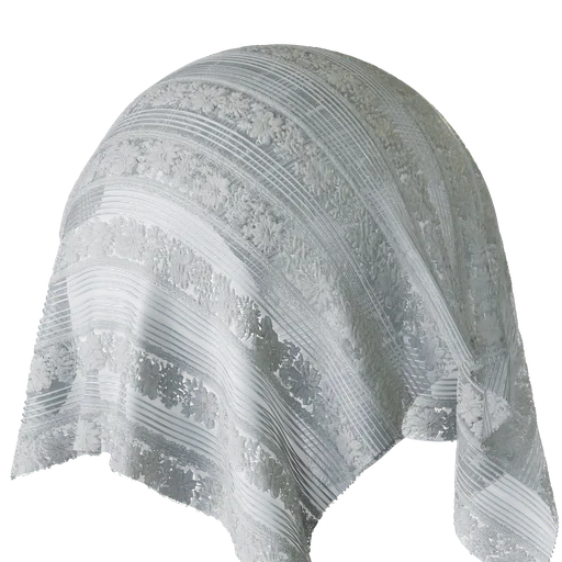White lace with floral pattern
