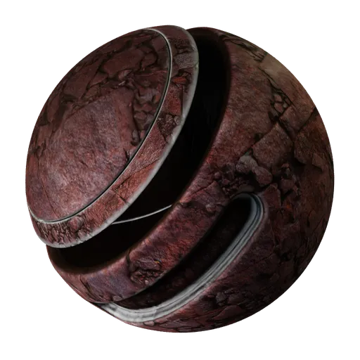 Stone - Cracked Red