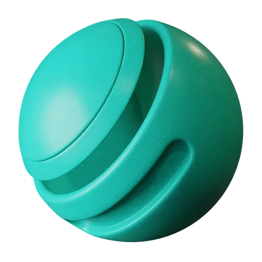 Turquoise painted lightly scratch metal