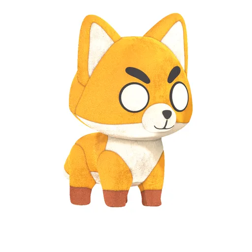 Cute Fox Plushie (unrigged)