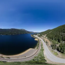 Lake in Canadian Nature Sunny