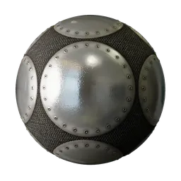 High-resolution PBR Chainmail and Armor texture for 3D modeling in Blender, featuring realistic rust and scratches.