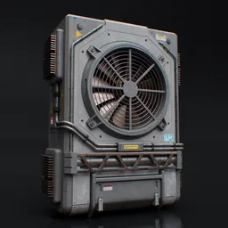 Scifi industrial cooling unit