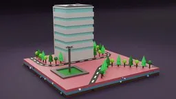 Commercial building lowpoly 10