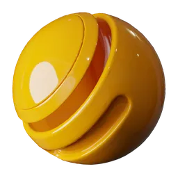 Orange Glossy Plastic