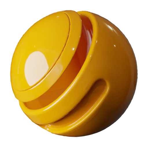 Orange Glossy Plastic