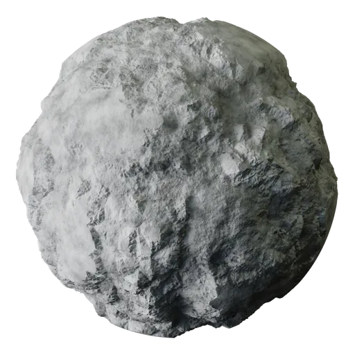 Highly detailed realistic chunky concrete material with displacement for 3D Blender PBR texturing.