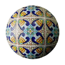 Blue Fiesta Medallion Tile