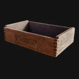 Crude Wooden Dovetail Crate Branded