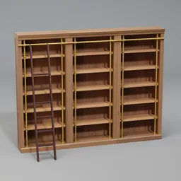 Classic wooden bookshelf