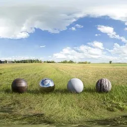 Village Field, unclipped sun