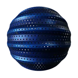 Blue grilled metal