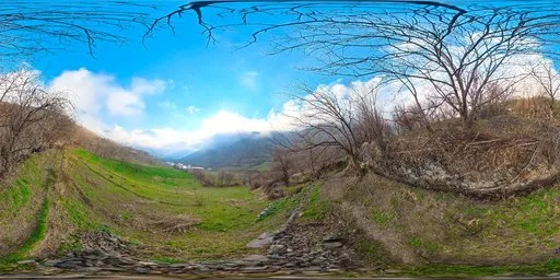 Mountain Trail Lush Spring Highlands
