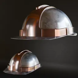 High-quality 3D military helmet model, low poly design with subdivision modifier ready, suitable for Blender war game assets.