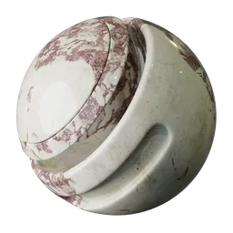 High-resolution PBR marble texture for 3D modeling and rendering in Blender.