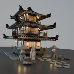 Japanese Zen Shrine - Asian Temple