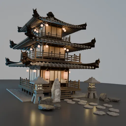 Japanese Zen Shrine - Asian Temple