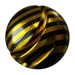 Metal Caution Stripes