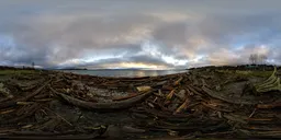 Cloudy Sunrise on Ocean Coast
