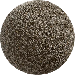 High-resolution pebble cemented floor texture for realistic PBR rendering in Blender 3D and other 3D applications.